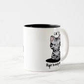 キニアートグレー虎猫キッテン ツートーンマグカップ (正面右)