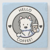 キニアートコーヒーウェスティーストーンコースター ストーンコースター (正面)