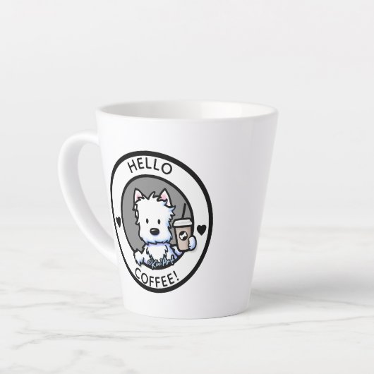 キニアートコーヒーウェスティー カフェラテマグ (左アングル)