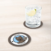 キニアートコーヒーケアンラウンド紙コースター ラウンドペーパーコースター (インサイチュ)