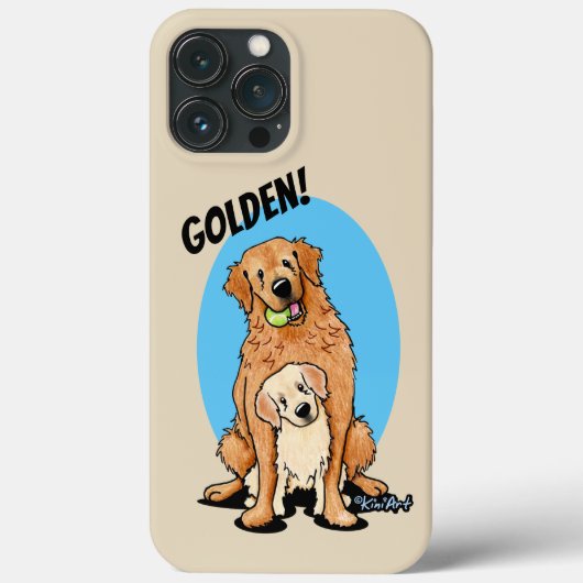キニアートゴールデンレトリバー Case-Mate iPhoneケース (裏面)