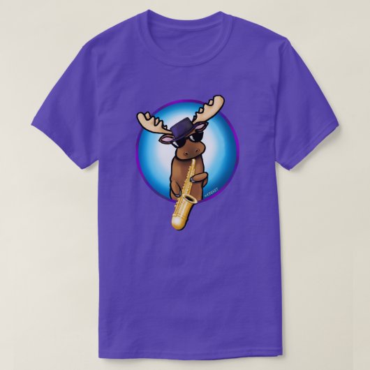 キニアートサクソフォンモオシシャン Tシャツ (デザイン正面)
