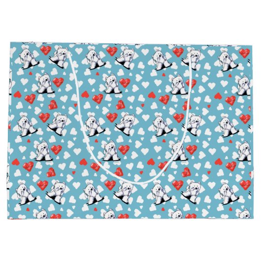 キニアートサモイエドクター抱き枕 ラージペーパーバッグ (裏面)