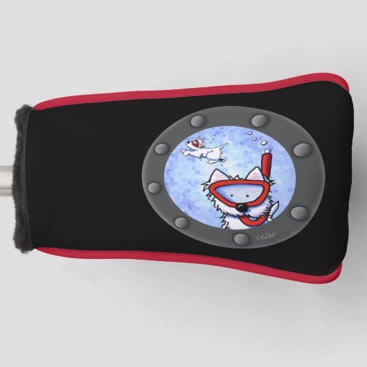 キニアートシュノーケリングウェスティテリア ゴルフヘッドカバー (正面)