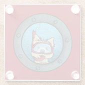 キニアートシュノーケリングカーンテリアガラスコースター ガラスコースター (裏面)