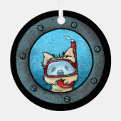 キニアートシュノーケリングカーンメタルオーナメント メタルオーナメント (裏面)