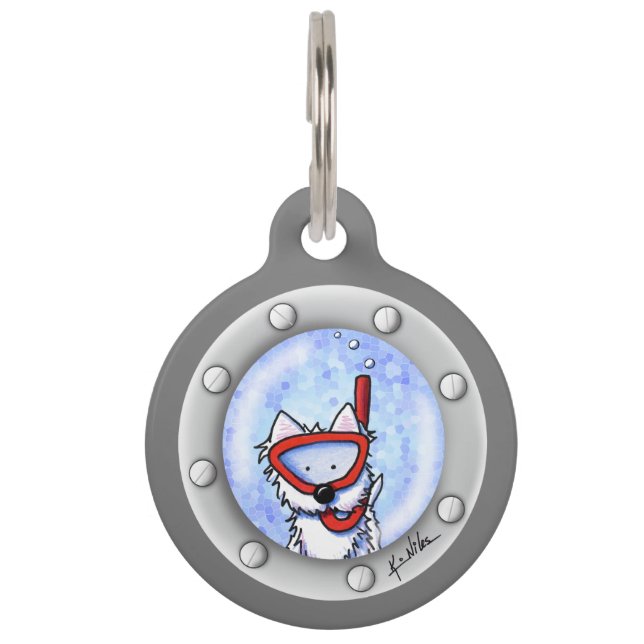 キニアートシュノーケルウェスティーペット用名札 ペット　ネームタグ (正面)