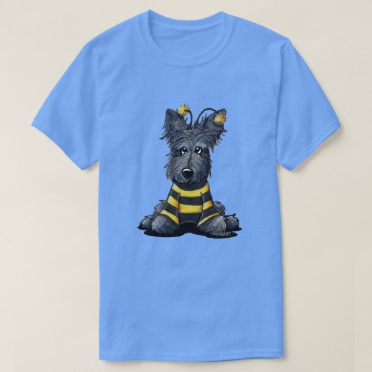 キニアートスコットランド犬ビーTシャツ Tシャツ (デザイン正面)