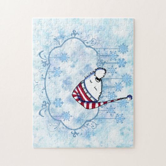 キニアートスリーピーウェスティウィンターランド ジグソーパズル (縦)