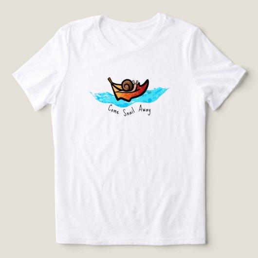 キニアートセーリングカタツムリ トライブレンドTシャツ (デザイン正面)