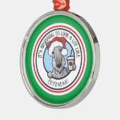 キニアートチェスキーテリアクリスマスオーナメント メタルオーナメント (左)