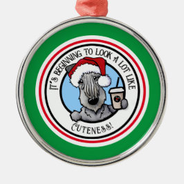 キニアートチェスキーテリアクリスマスオーナメント メタルオーナメント
