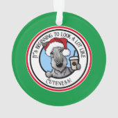 キニアートチェスキーテリアクリスマス オーナメント (裏面)