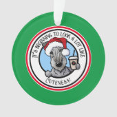 キニアートチェスキーテリアクリスマス オーナメント (正面)