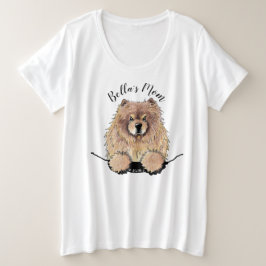 キニアートチャウパーソナライズされた プラスサイズTシャツ