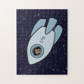 キニアートテ縁どリアロケットドッグジグソーパズル ジグソーパズル (縦)