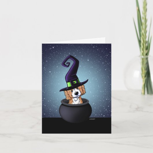 キニアートドールドッグウィッチハロウィーン カード (正面)