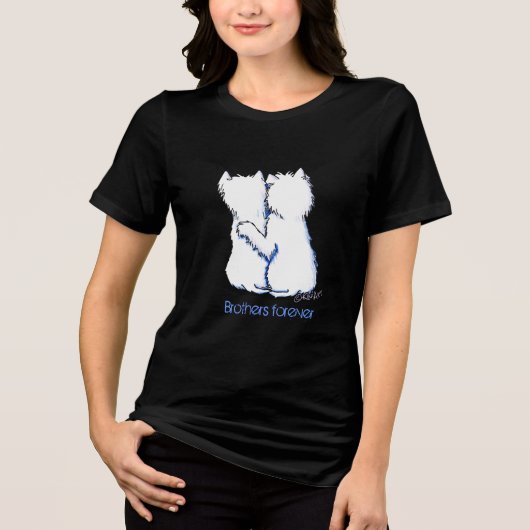 キニアートハギングウェスティーズ トライブレンドＴシャツ (正面)