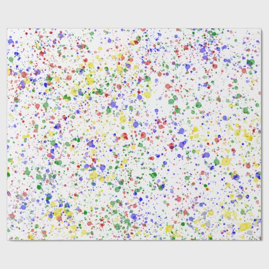 キニアートハッピー絵を描スパター ラッピングペーパー (フラット)