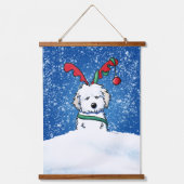 キニアートハバナぶら下がったドッグのタペストリー 吊り下げ型タペストリー (正面)