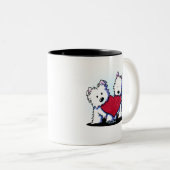 キニアートハートフェルトウェスティーデュオ ツートーンマグカップ (正面右)