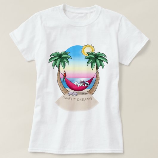 キニアートビコンフリセトロピカルおもしろい Tシャツ (デザイン正面)