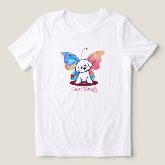 キニアートビチョンバタフライ トライブレンドＴシャツ (デザイン正面)
