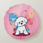 キニアートビチョンバタフライ ラウンドクッション (裏面)