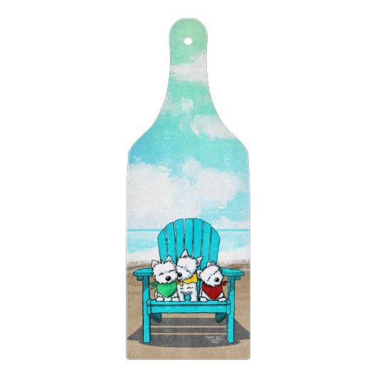 キニアートビーチウェスティーズ カッティングボード (正面)