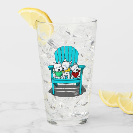 キニアートビーチウェスティーズ タンブラーグラス (アイス正面)