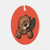 キニアートビーバー メタルオーナメント (正面左)