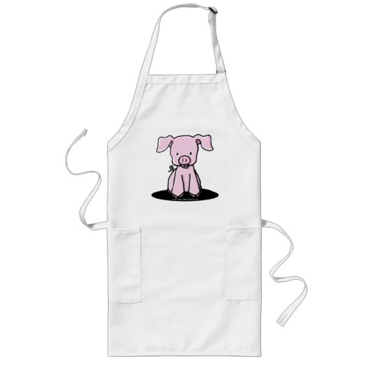 キニアートピグレットエプロン ロングエプロン (正面)