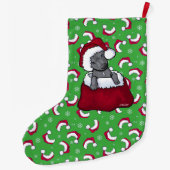 キニアートピットブルクリスマスストッキング ラージクリスマスストッキング (裏面)