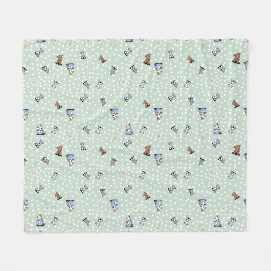 キニアートピットブルフリースブランケット フリースブランケット (正面(横))