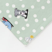 キニアートピットブルフリースブランケット フリースブランケット (角)