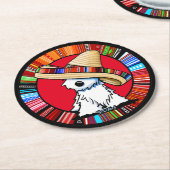 キニアートフィエスタウェスティー ラウンドペーパーコースター (アングル)