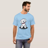キニアートフォーマル衣服マルチーズTシャツ Tシャツ (正面フル)