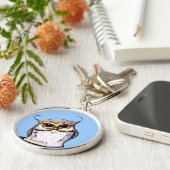 キニアートフクロウ キーホルダー (側面)