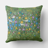 キニアートフラワーガーデンバードチョウ クッション (裏面)