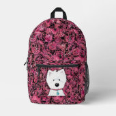 キニアートフワフウェスティーフローラ印象 プリントバックパック (正面)