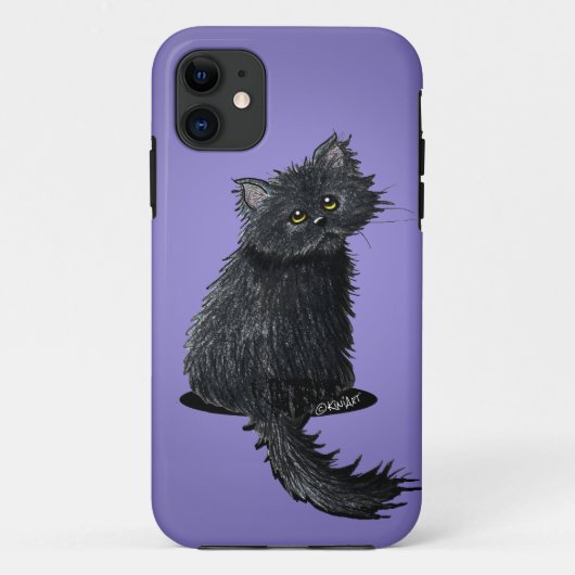 キニアートブラックペルシャ猫 Case-Mate iPhoneケース (裏面)