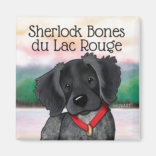 キニアートブラックローアンブリタニー磁石 マグネット (正面)