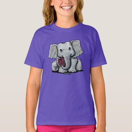 キニアートベビー象 Tシャツ (正面)