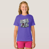 キニアートベビー象 Tシャツ (正面フル)