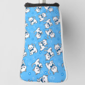 キニアートホワイトキテンス ゴルフヘッドカバー (回転90)