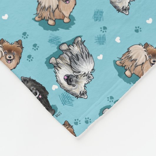 キニアートポムパレード フリースブランケット (角)