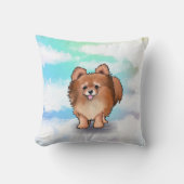 キニアートポメラニア犬ハッガブル クッション (正面)