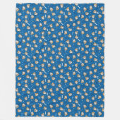 キニアートポメラニア犬フリースブランケット フリースブランケット (正面)