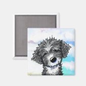 キニアートポルトガル語ウォータードッグ マグネット (正面/裏面)