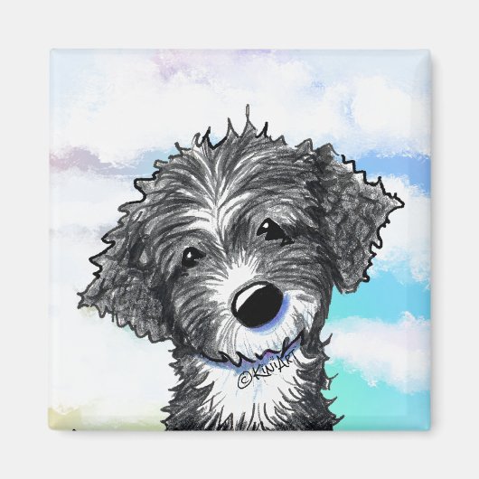 キニアートポルトガル語ウォータードッグ マグネット (正面)